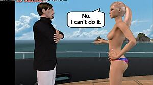 3D सेक्स विला भाग्यशाली आदमी नौकायन श्रृंखला में
