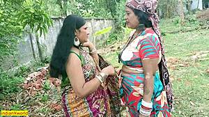 인도 커클드 커플이 방글라데시 부족 여자들과 야외 섹스를 즐긴다